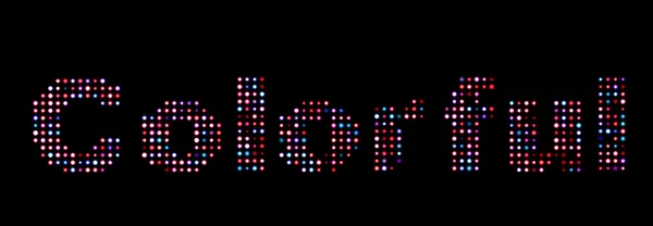 Colorful led text over black — Stock Photo, Image