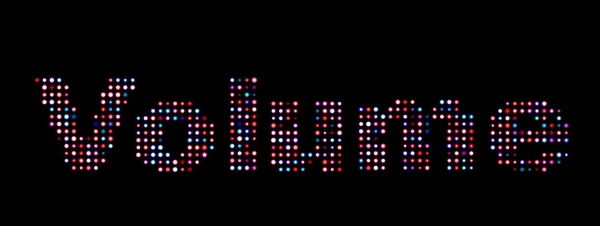 Volume colorful led text — Stock Photo, Image