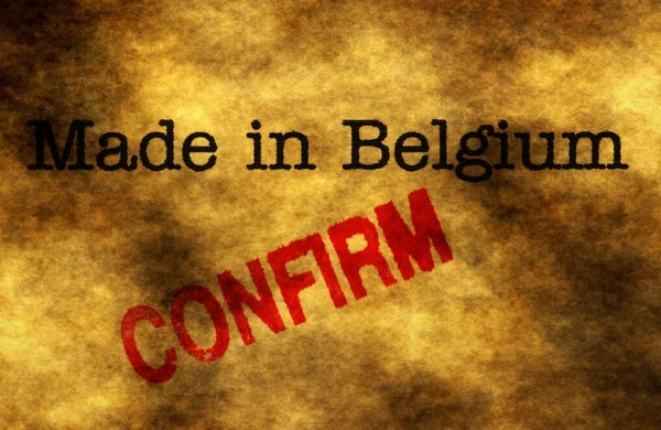 Made in Belgium confirm — Stock Photo, Image