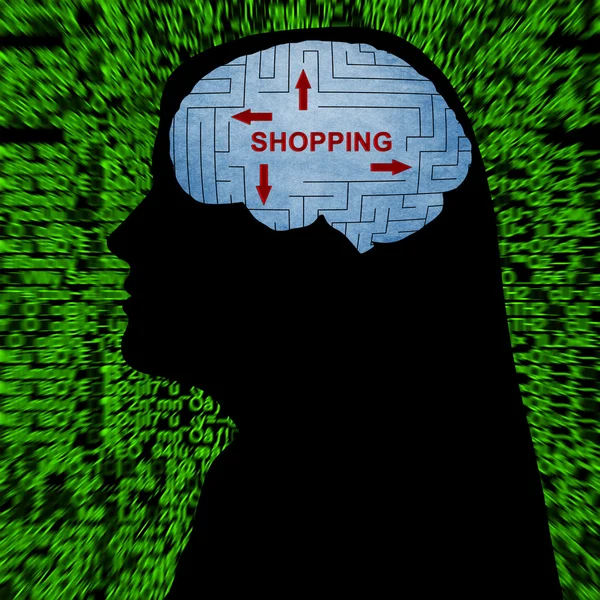 Einkaufen im Kopf — Stockfoto