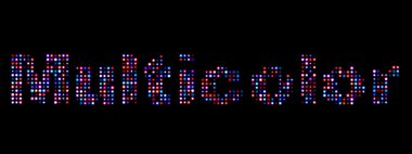 Çok renkli led metin