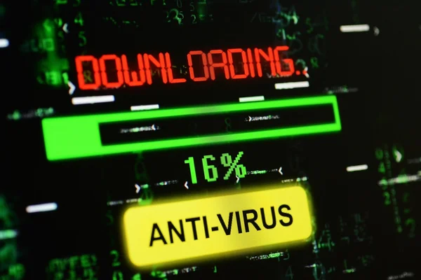 Web Downloading Antivurus concept — Stock Photo, Image