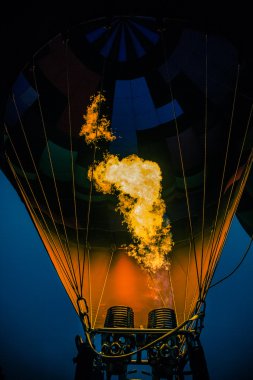 Balonun Burner alevler closeup