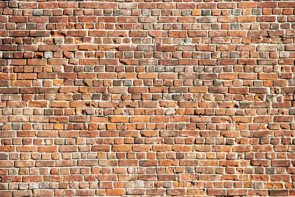 Textura de pared de ladrillo rojo viejo — Foto de Stock