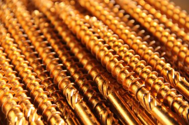 Endüstriyel arka plan olarak yeni vida