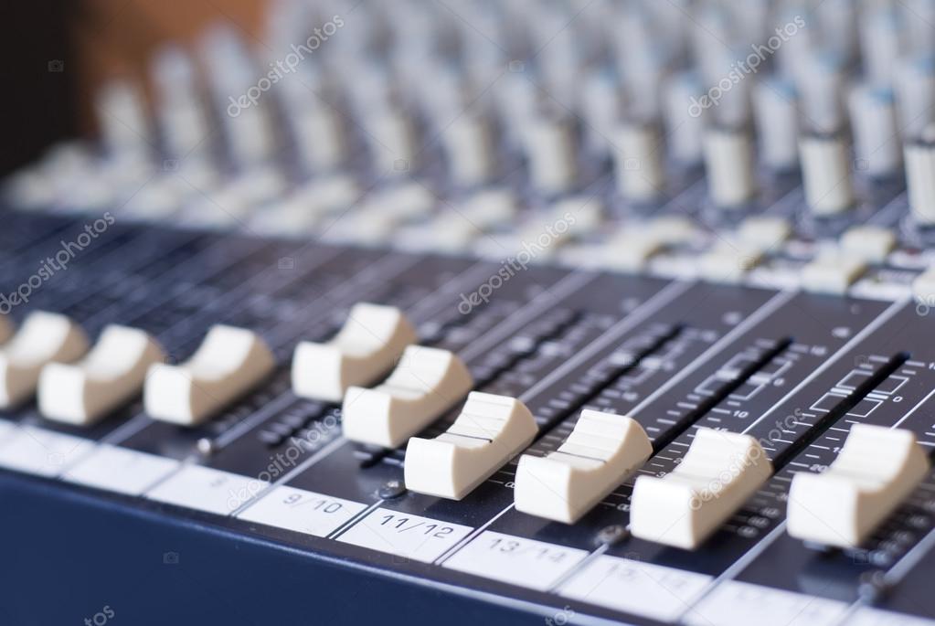 mixer in broadcast studios