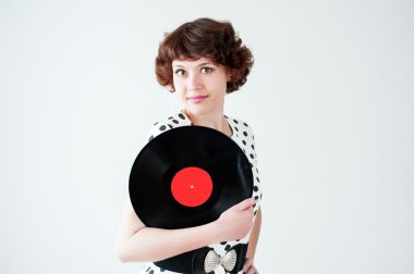 güzel bir genç gülümseyen kız portresi