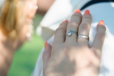 Alyans eller üzerinde