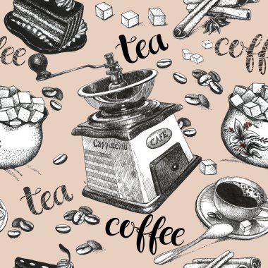 kahve ve çay, sanat çizimleri