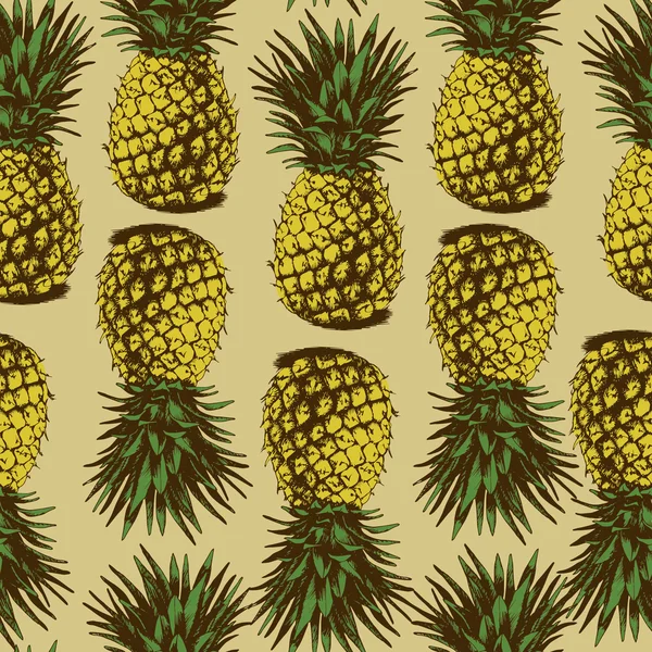 Hand getrokken ananas — Stockfoto