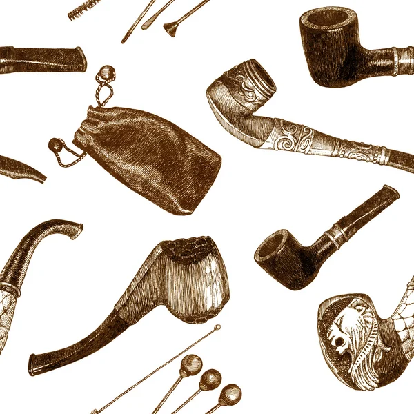 Smoking pipes, art drawings — Stock Photo, Image