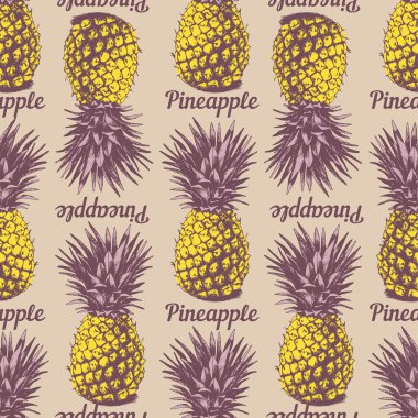 hand drawn pineapples