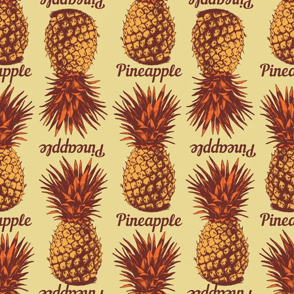 Elle çizilmiş ananas — Stok Vektör