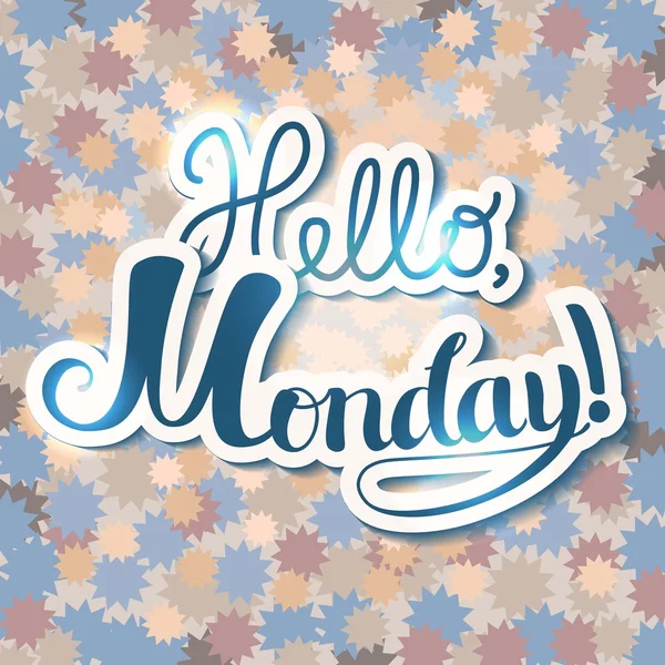 Cartas positivas Hello Monday ! — Archivo Imágenes Vectoriales