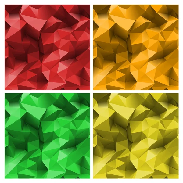Abstract kleurrijk set van kristallen — Stockvector