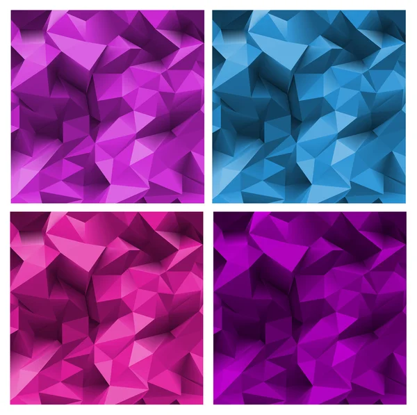 Abstract colorfull set of crystals — Stock Vector