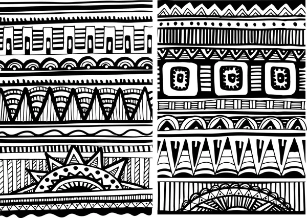 Modèle abstrait tribal africain — Image vectorielle