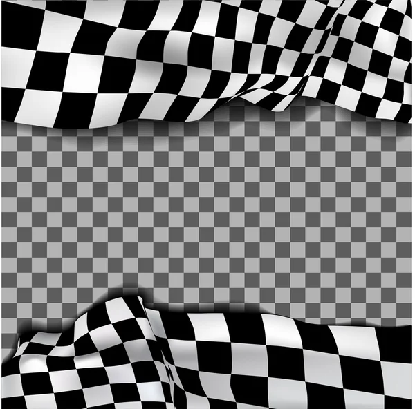 黑色和白色的格子的旗 — 图库矢量图片