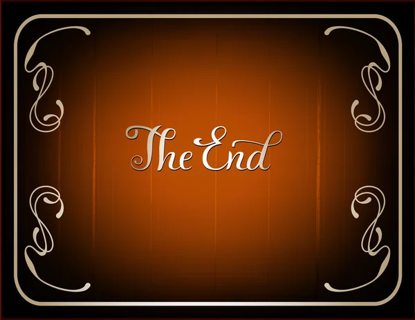 Последний кадр The End — стоковый вектор
