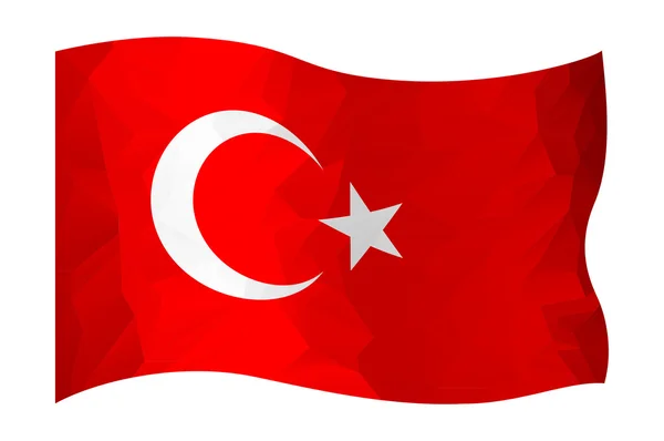 Bandera de Turquía — Vector de stock
