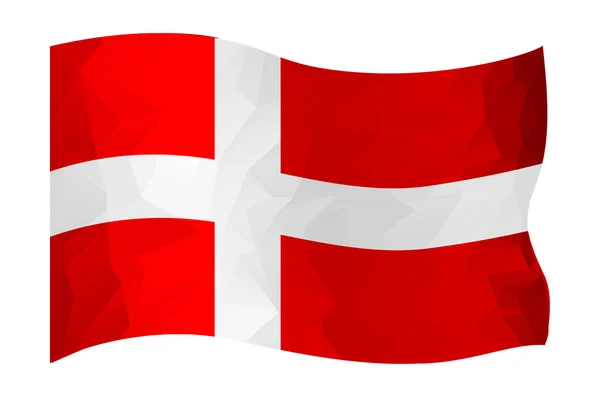 Danmarks flagg – stockvektor