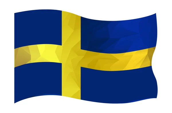 Schwedische Flagge — Stockvektor