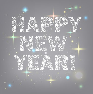 Karlı Happy New Year yazıt