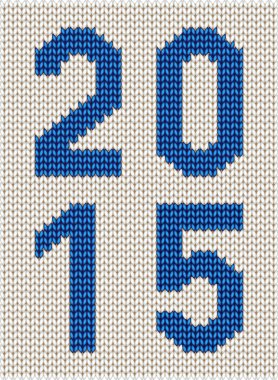 Örme dekoratif 2015 işareti