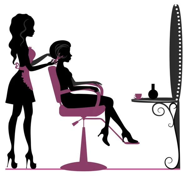 Meisje in beauty salon — Stockvector