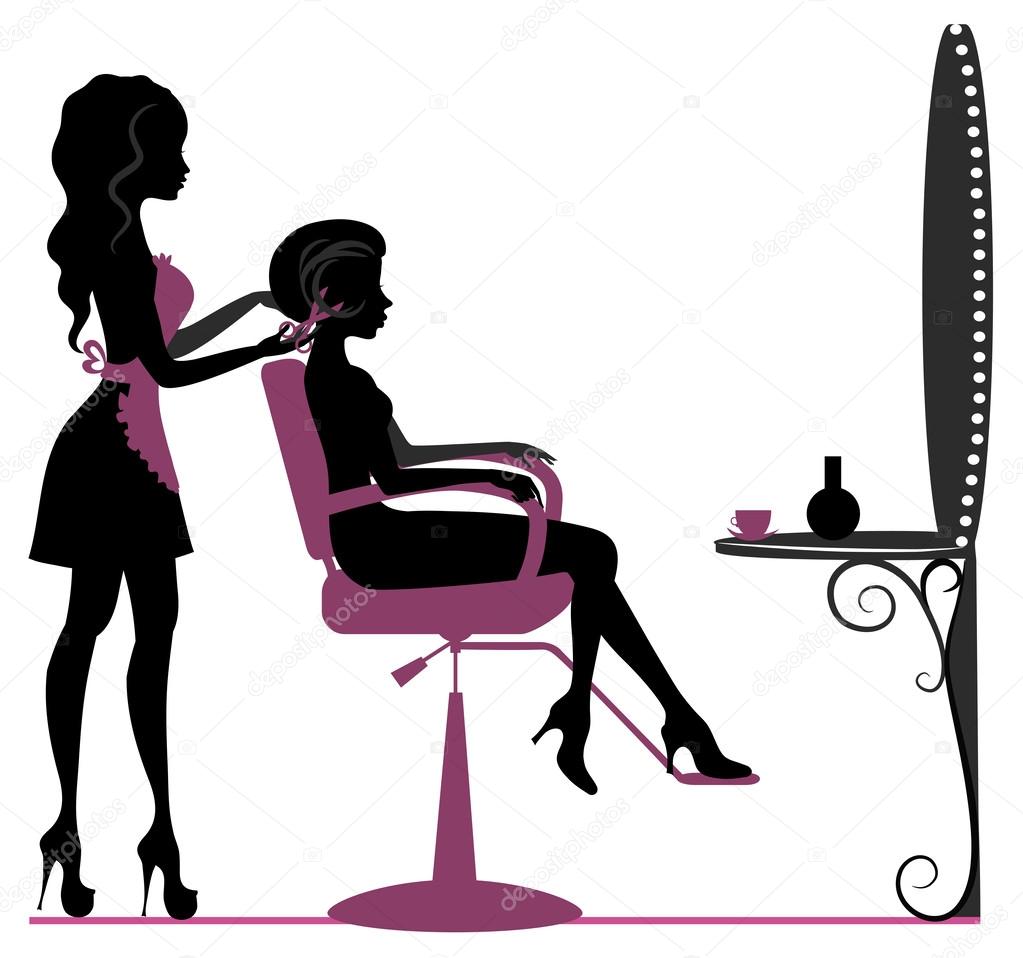 Girl in beauty salon — Stock Vector © Ola-Ola #59276547