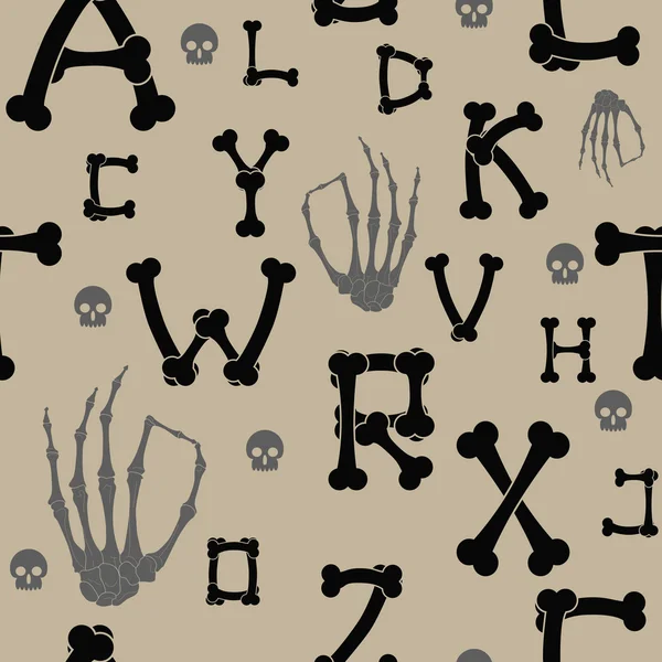 Bones letters background — Stock Vector