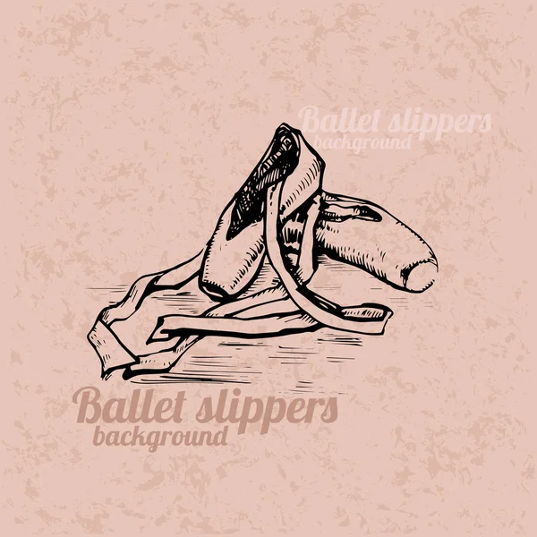 Hand getrokken ballet slippers — Stockvector