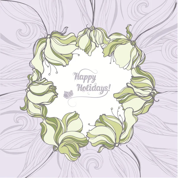 Floral holiday card — Stock Vector
