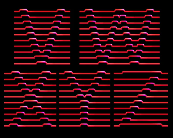 Juego de caracteres de letra — Vector de stock