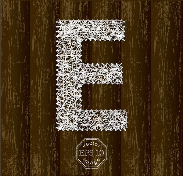 Letra del alfabeto E — Vector de stock