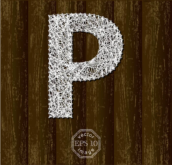 Alfabeto letra P — Vetor de Stock