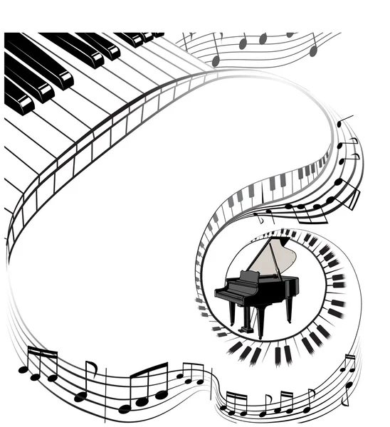 Piano touches arrière-plan — Image vectorielle