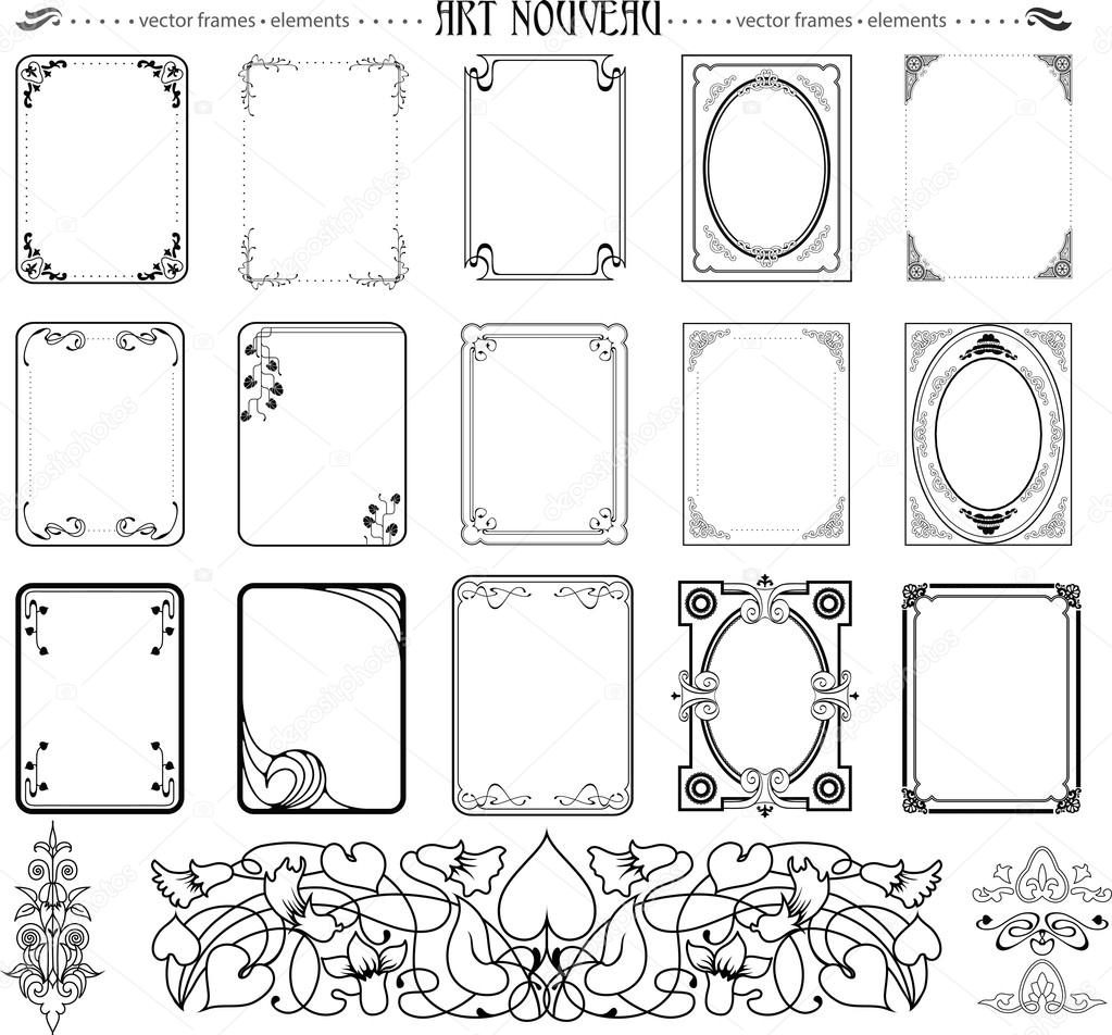 Set of frames and elements