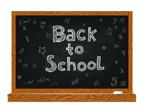 "zurück zur Schule "auf Tafel — Stockvektor