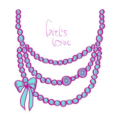 Colorful Beads Necklace clipart