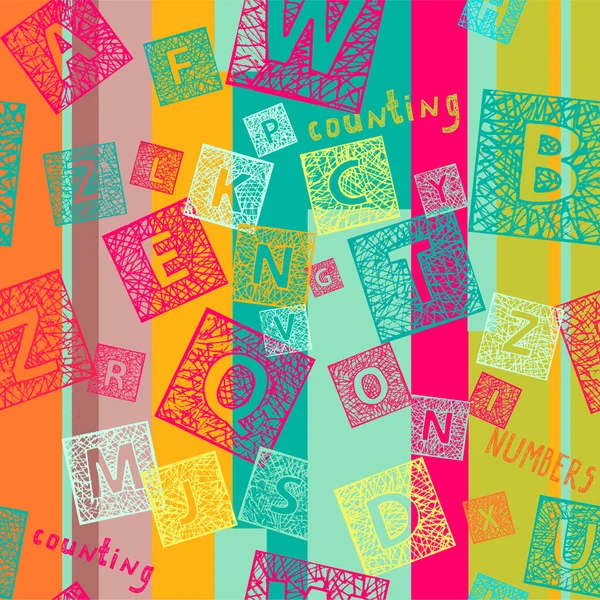 Letras ABC coloridas sin costuras — Vector de stock