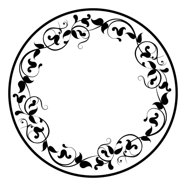 Квіткова кругла рамка для файлів — стоковий вектор