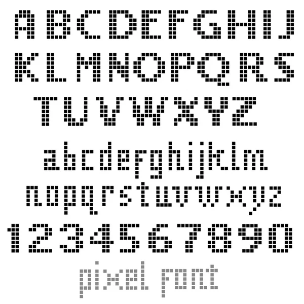 Set of pixel letters — Stock Vector