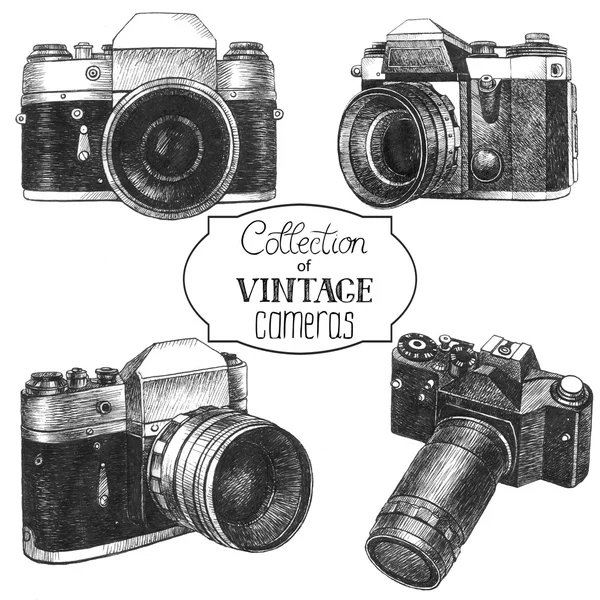 Conjunto de câmeras vintage — Fotografia de Stock