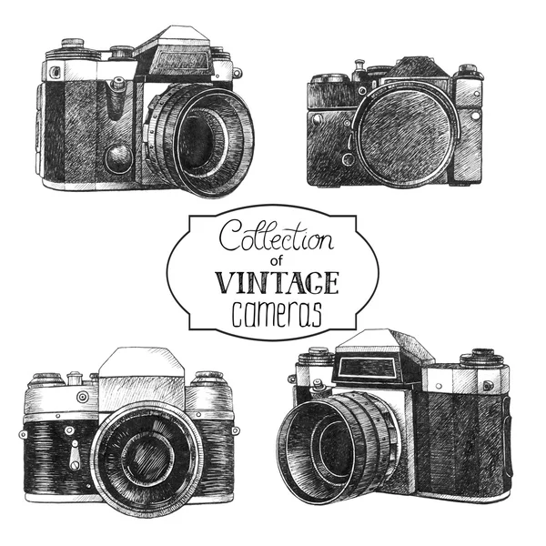 Conjunto de câmeras vintage — Fotografia de Stock