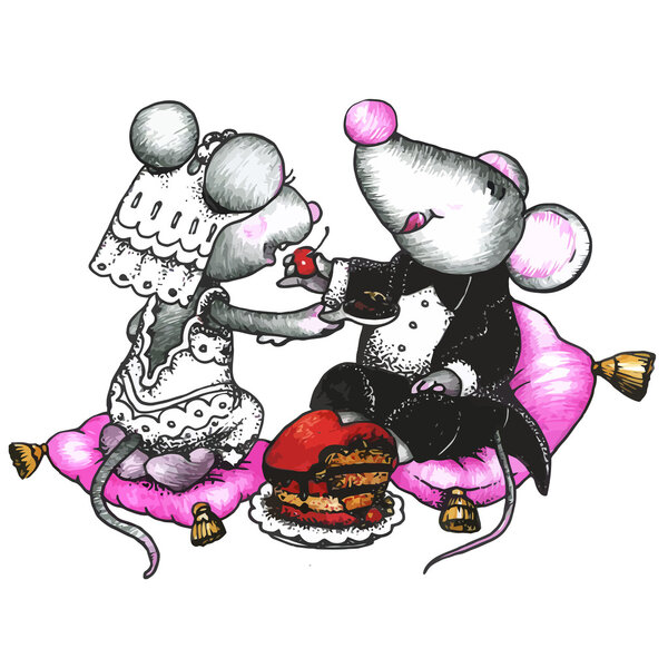 mouses Couple in love