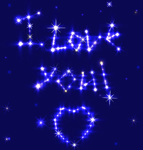 Je t'aime constellation — Image vectorielle