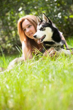 köpek ve sahibi portre
