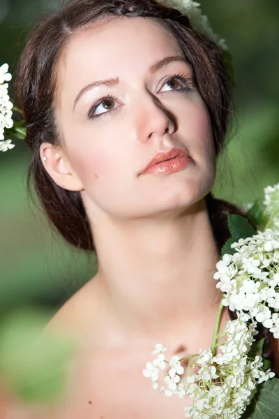 Womain in nature Stock Image