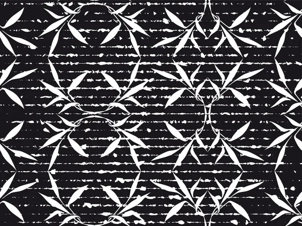 Fondo de flores grunge en blanco y negro — Vector de stock